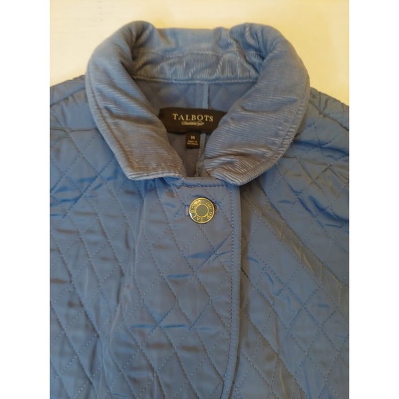 Talbots Quilted Vest Diamond Button Close Corduroy Collar Sz M Medium Lightweigh - Picture 4 of 8